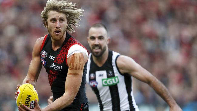 Dyson Heppell and the Bombers will have a massive Friday night clash with the Pies in Round 23. Picture: AFL Photos