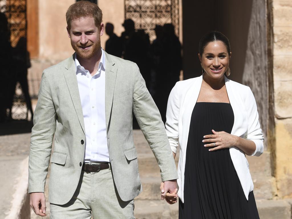 Harry and Meghan in Morocco earlier this year. Picture: Facundo Arrizabalaga/Pool Photo via AP, File