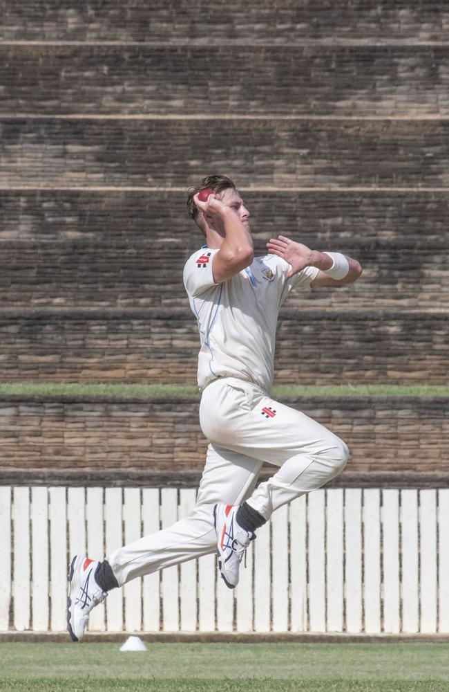 Michael Dowe bowls for Wests. Picture: Nev Madsen.