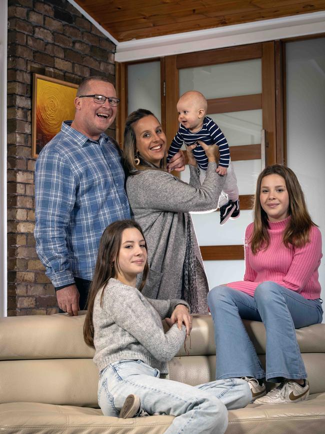 Family life with teens and baby can be pretty chaotic. Picture: Emma Brasier