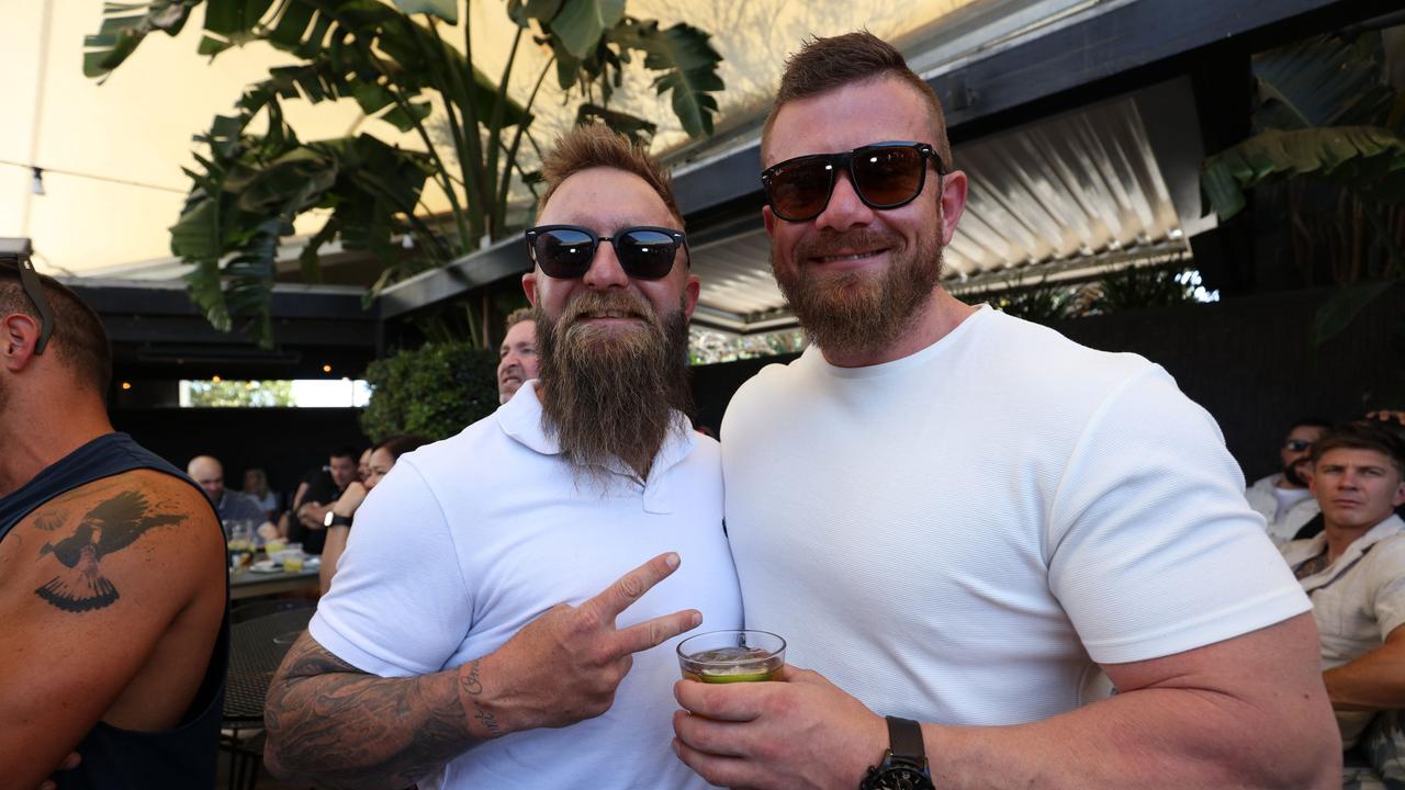 Adelaide footy fans soak up the 2023 Grand Final action. Picture: Emma Brasier