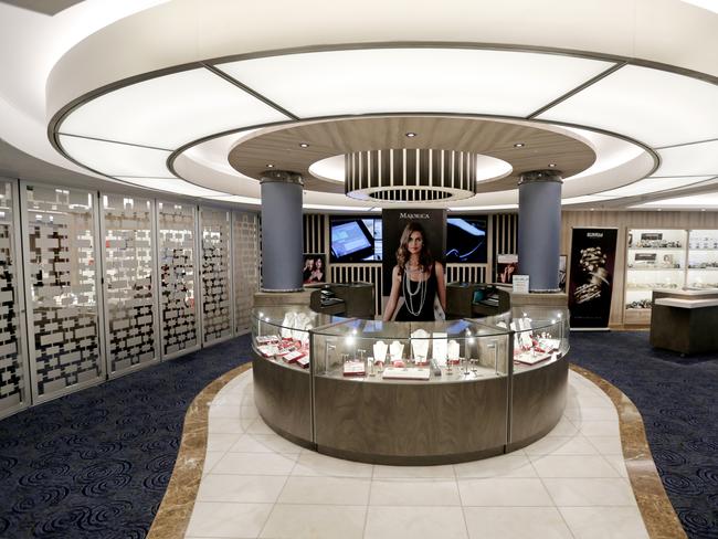 A sneak peak inside the cruise ship Majestic Princess, which docked in Hobart on Sunday. Picture: PATRICK GEE