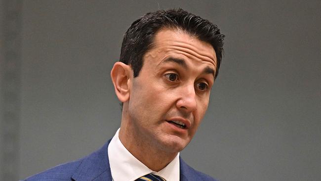 17/4/2024:  QLD  opposition leader David Crisafulli  during question time in the state parliament, Brisbane.  pic Lyndon Mechielsen / Courier Mail