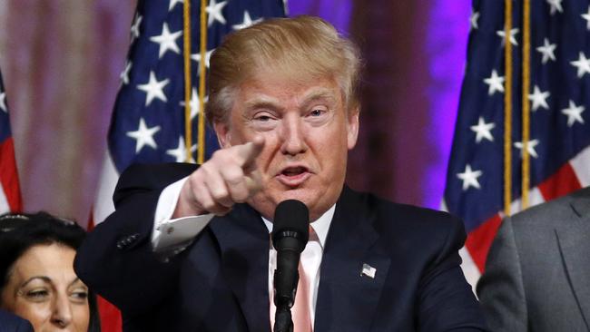 Donald Trump after his victory in the Florida primary. Picture: AP