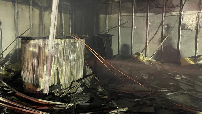 Police are investigating the origins of a suspicious fire which damaged the front office of Empire Mechanical Solutions at Rutherford on March 4, 2025. Picture: Fire and Rescue NSW.