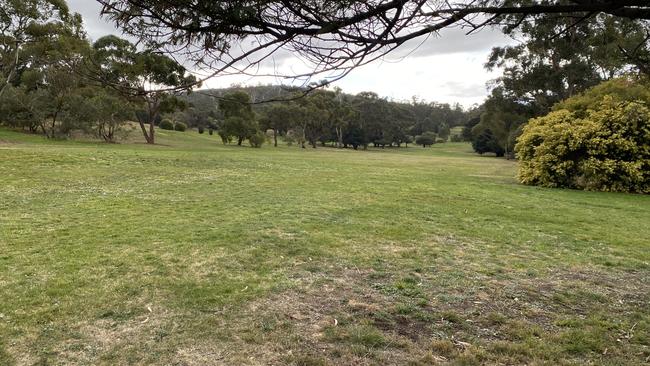 Rosny Golf Course, now a parkland, has 14.3 hectares of open space to potentially build the Tasmanian AFL team's high performance centre. Picture James Bresnehan