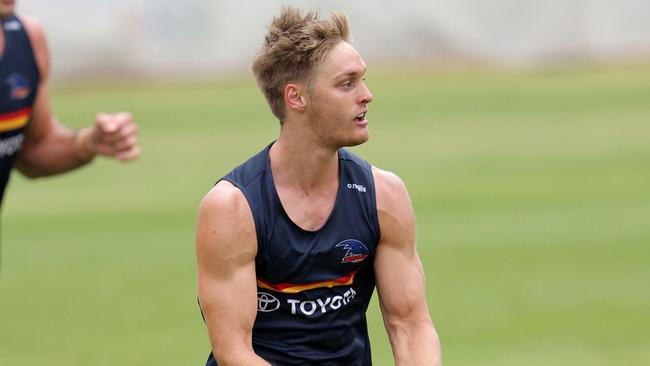 Jackson Hately is set for a bigger midfield role at the Crows. Picture: Daniel Kalisz/Getty Images