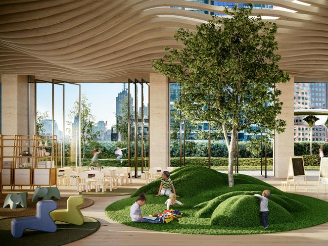 An artist’s impression of the childcare centre at the Southbank project. Picture: Supplied