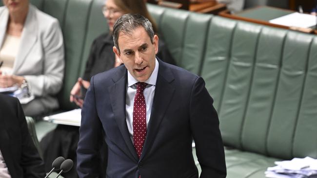 Federal Treasurer Jim Chalmers during question time at Parliament House in Canberra. Picture: Martin Ollman/NewsWire