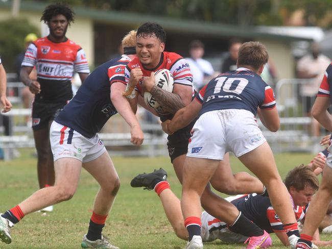 Kirwan State High School hosts St Patrick's College, Mackay, in round 1 of the 2025 Aaron Payne Cup. Picture: Evan Morgan