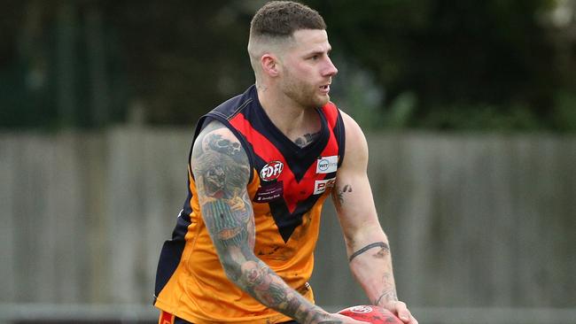 Victor Micallef in action for East Keilor. Picture: Hamish Blair