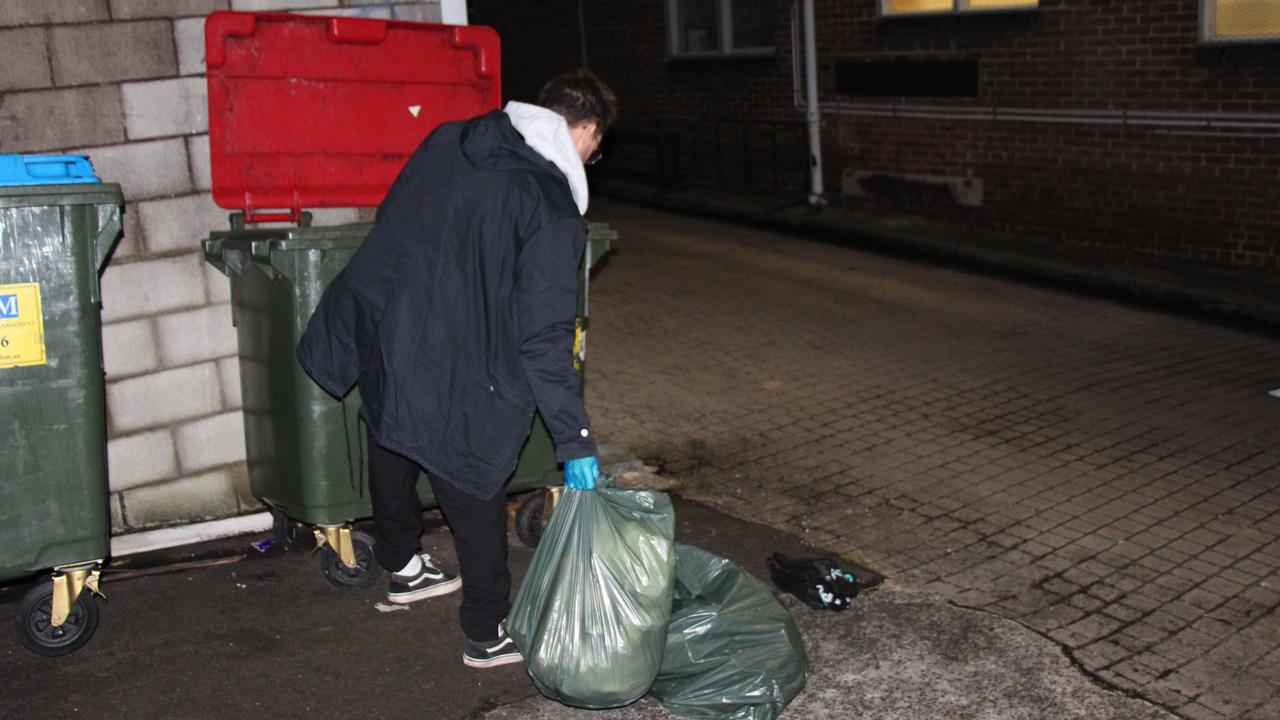 Mr Smith sources 75 per cent of his food through dumpster diving. Picture: News.com.au/ Jessica Wang.