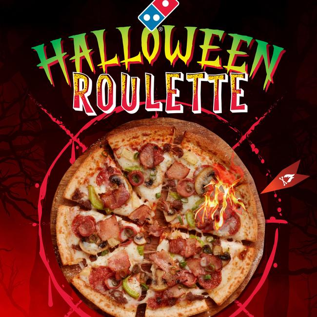 Domino's Halloween Roulette Pizza. Picture: Supplied