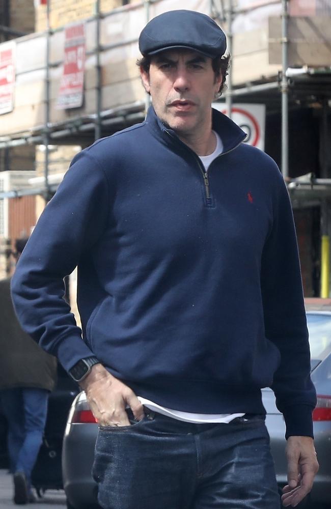 Sacha Baron Cohen was spotted out in London after announcing his split from Isla Fisher. Picture: Backgrid