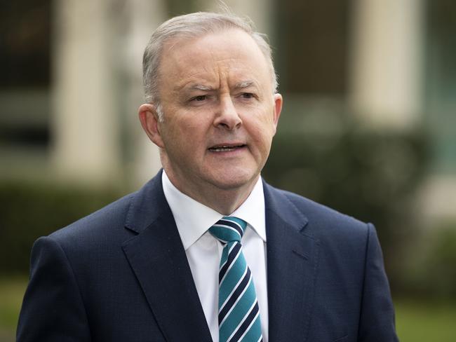 Opposition Leader Anthony Albanese today. Picture: NCA NewsWire / Martin Ollman