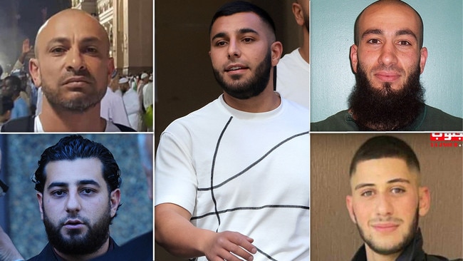 Members of the Hamzy clan (clockwise from top right): Mejid Hamzy (dead), Ibrahem Hamze, Bassam Hamzy (in jail) Salim Hamze (dead) and Bilal Hamze (dead).