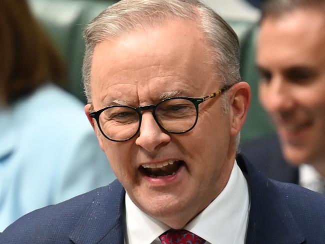 CANBERRA, AUSTRALIA, NewsWire Photos. FEBRUARY 15, 2024: Prime Minister Anthony Albanese during Question Time at Parliament House in Canberra. Picture: NCA NewsWire / Martin Ollman