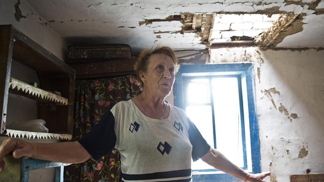 A body of a woman, dubbed body number 26, fell through the roof of Inna Tipunova's kitchen. Picture: Ella Pellegrini