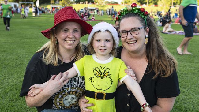 At Triple M Mayoral Carols by Candlelight are (from left) Brooke, Evie and Rhiannon Giblin, Sunday, December 8, 2024. Picture: Kevin Farmer