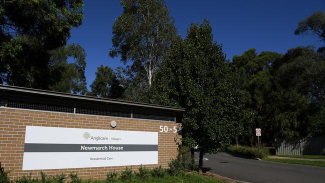 Anglicare’s Newmarch House in Western Sydney. The aged care facility has recorded 30 cases of COVID-19 after a staff member worked for six days without knowing she had the virus.