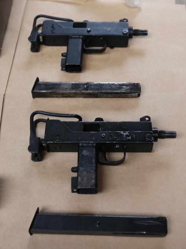 Police seized a number of guns and ammunition during the operation. Picture: NSW Police/AFP