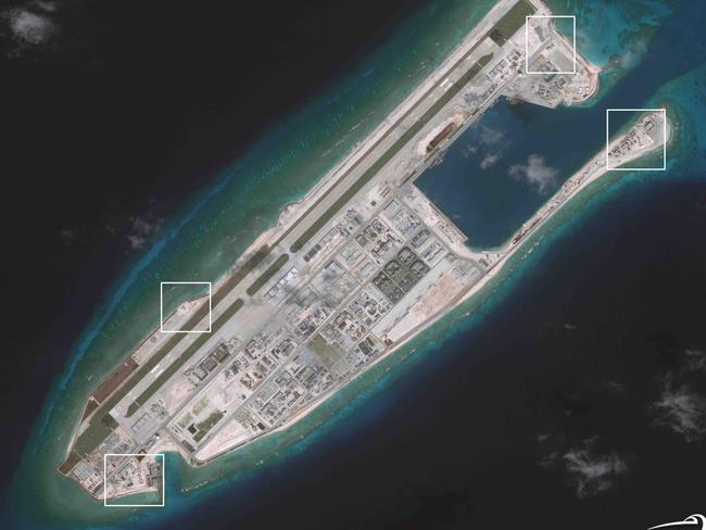 Each island has hangers for 24 fighter jets, as well as bombers and surveillance aircraft. Picture: CSIS