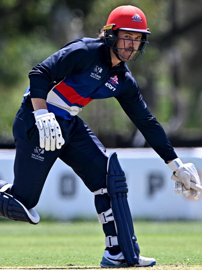 Dylan Kight makes his ground for Footscray. Picture: Andy Brownbill