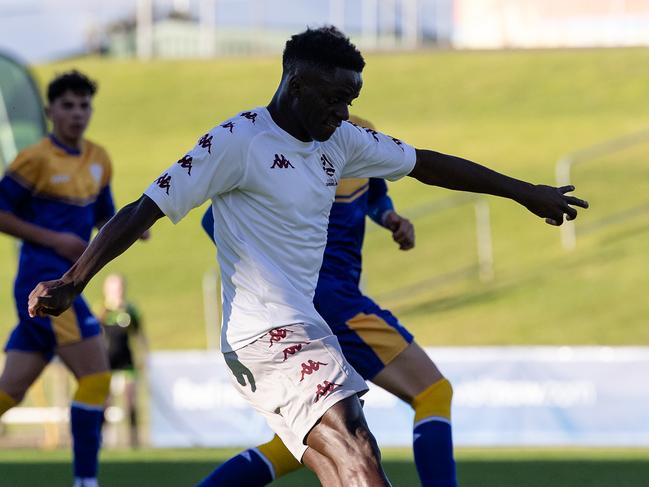 Jul 16: Match action in the 2024 National Youth Championships U16 Boys between Queensland Maroon and Capital Football at Win Stadium (Photos: Damian Briggs/Football Australia)