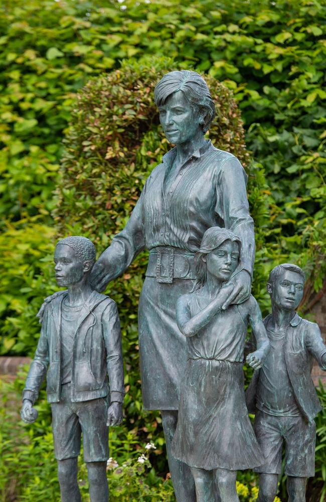 The statue of Diana, Princess of Wales, by artist Ian Rank-Broadley, unveiled by Britain's Prince William, Duke of Cambridge and Britain's Prince Harry, Duke of Sussex. Picture: AFP