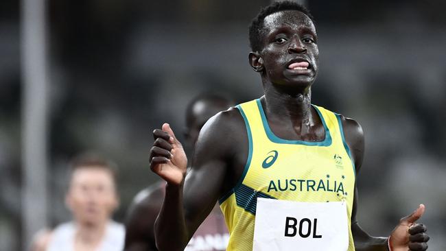 Track star Peter Bol became a household name in Australia during the Tokyo Olympics. Picture: AFP