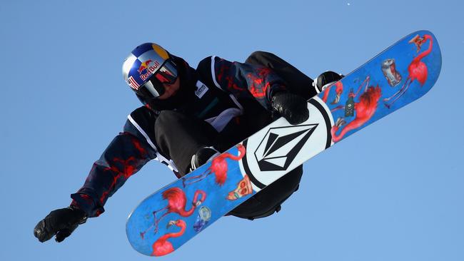 Scotty James on the Phoenix Park half-pipe yesterday.