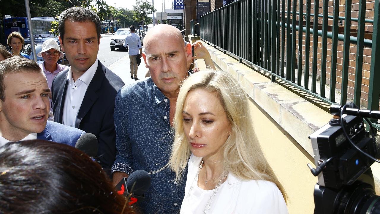 Mr Daniels parents were swarmed by photographers as they left court last week. Picture: John Appleyard