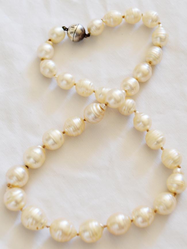 Pearls: John bought them for me at a charity fundraiser for what is now known as the Butterfly Foundation. I wear them as much as possible as they lose their lustre if you don’t.