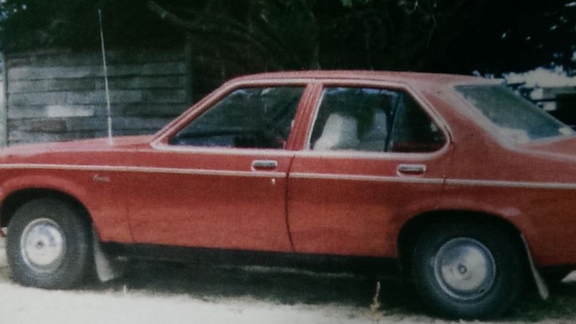 The red Holden Sunbird of Devonport woman Darlene Geertsema who disappeared 37 years ago.