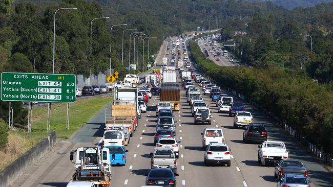 Traffic on the M1 builds up. Pic by David Clark