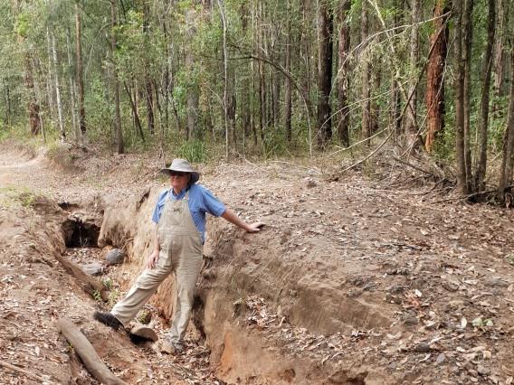 BUSHFIRE CONCERN: Bentley farmer and former RFS firefighter, Gordon Serone iss concerned that high fuel loads combined with badly damaged fire trails preventing fire truck access at the Bungabbee Nature Reserve may results in a life threatening bushfire this summer.