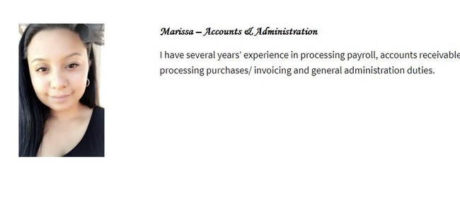 Ms Esposito was listed on Autism Central Coast’s website as being responsible for “Accounts &amp; Administration”.