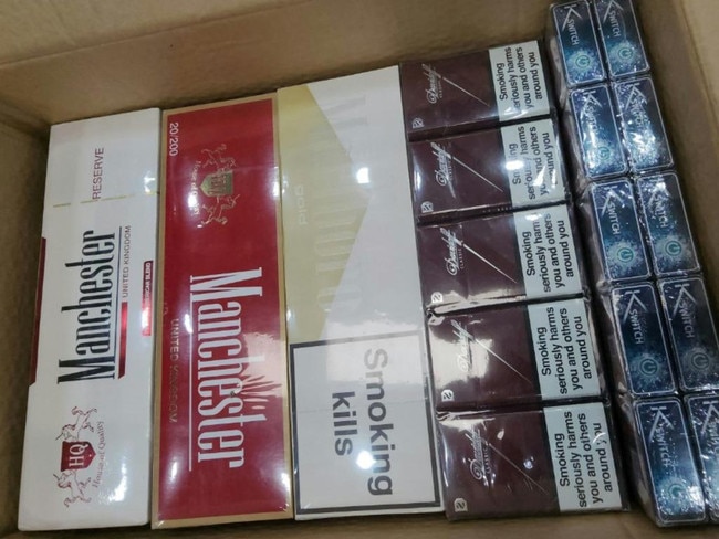 Some of the cigarettes seized by police. Picture: NSW Police
