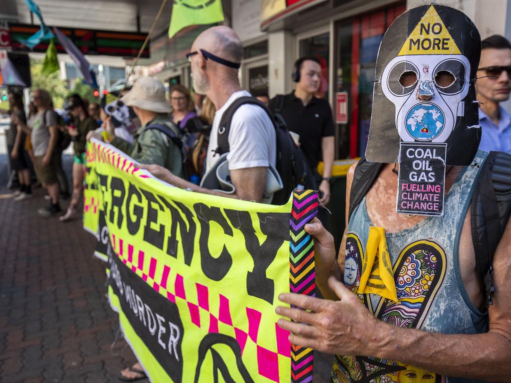 Extinction Rebellion ‘spring rebellion’ protests in Brisbane. Picture: Glenn Hunt/AAP