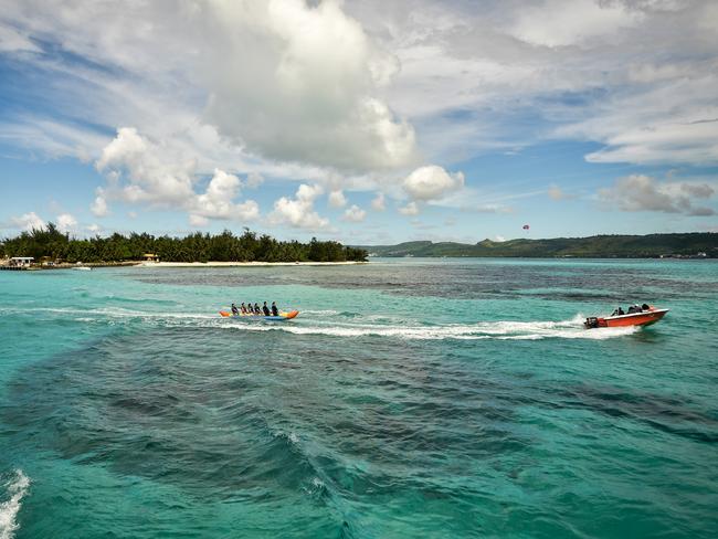 NORTHERN MARIANA ISLANDS - OCTOBER 21, 2018: Isleta Managaha off Saipan Island, one of the Northern Mariana Islands, in the Pacific Ocean. Yuri Smityuk/TASS (Photo by Yuri Smityuk\\TASS via Getty Images)