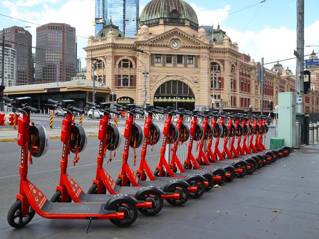 Share hire e-scooters were removed from the City of Melbourne in September.