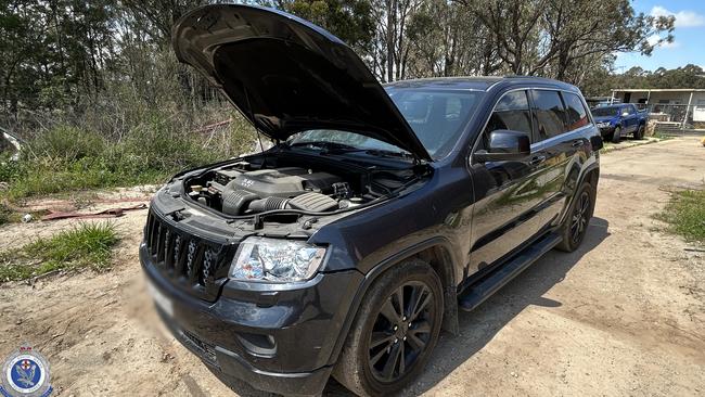 One of the allegedly stolen cars was seized in the raids. Picture: NSW Police