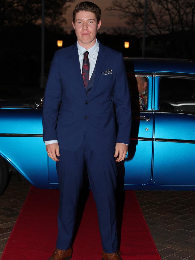 Matthew Noon, 17, at the Ormeau Woods School formal at Links Resort, Hope Island. Picture: Glenn Hampson
