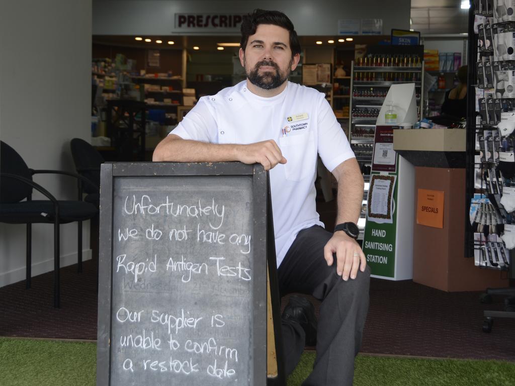 Southtown Pharmacy owner and pharmacist Richard Spencer has become frustrated with the rapid antigen test rollout, with his pharmacy fielding hundreds of calls from people desperate to buy one. Photo: Jarrard Potter.