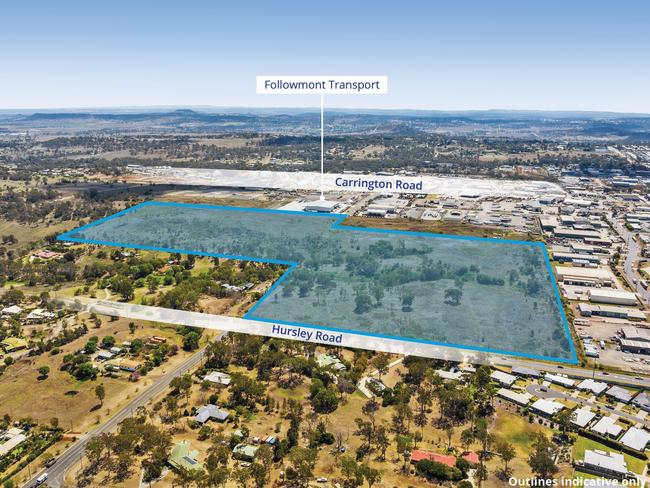 A large parcel of land off Hursley Road in Torrington, which could house up to 50 new homes, has hit the market through Colliers Toowoomba.