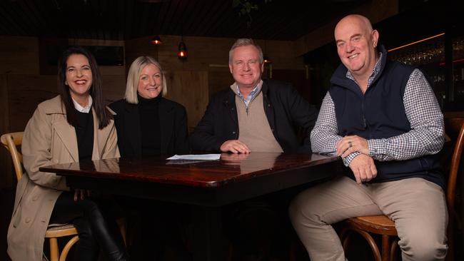 Tourism minister Jane Howlett, CEO of Tourism Tasmania Sarah Clark, Premier Jeremy Rockliff and THA CEO Steve Old launching the new tourism vouchers at Lost in Asia in Hobart. Picture: Linda Higginson