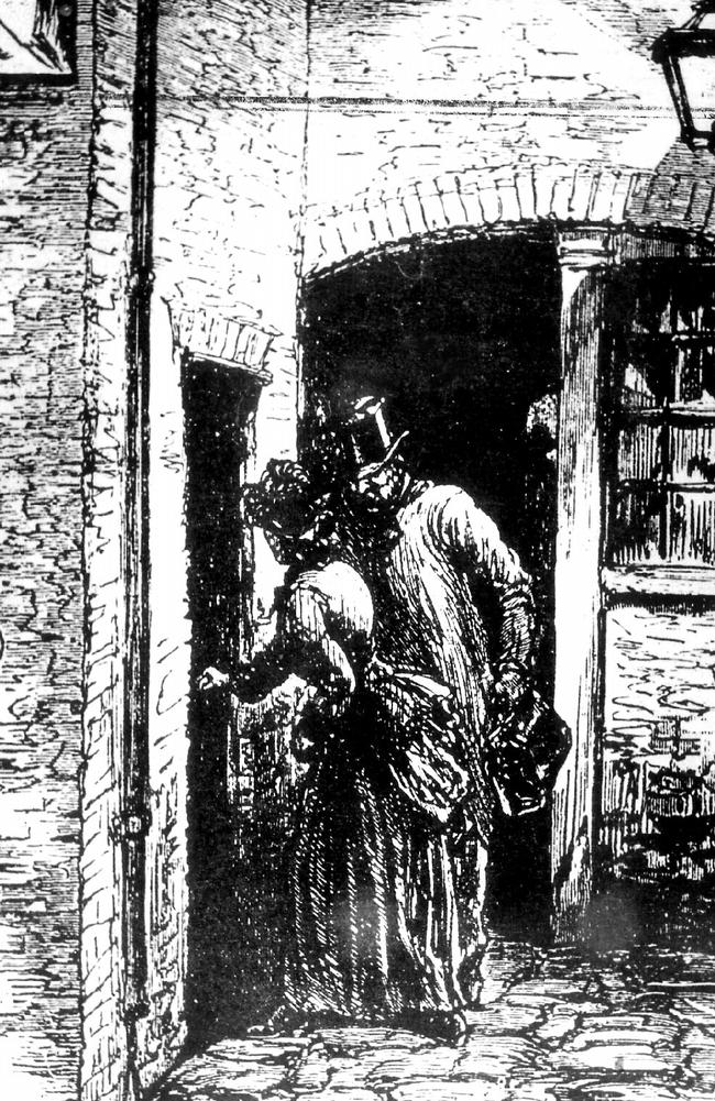 Illustration of Jack the Ripper who brutally murdered women in London in the 19th Century.