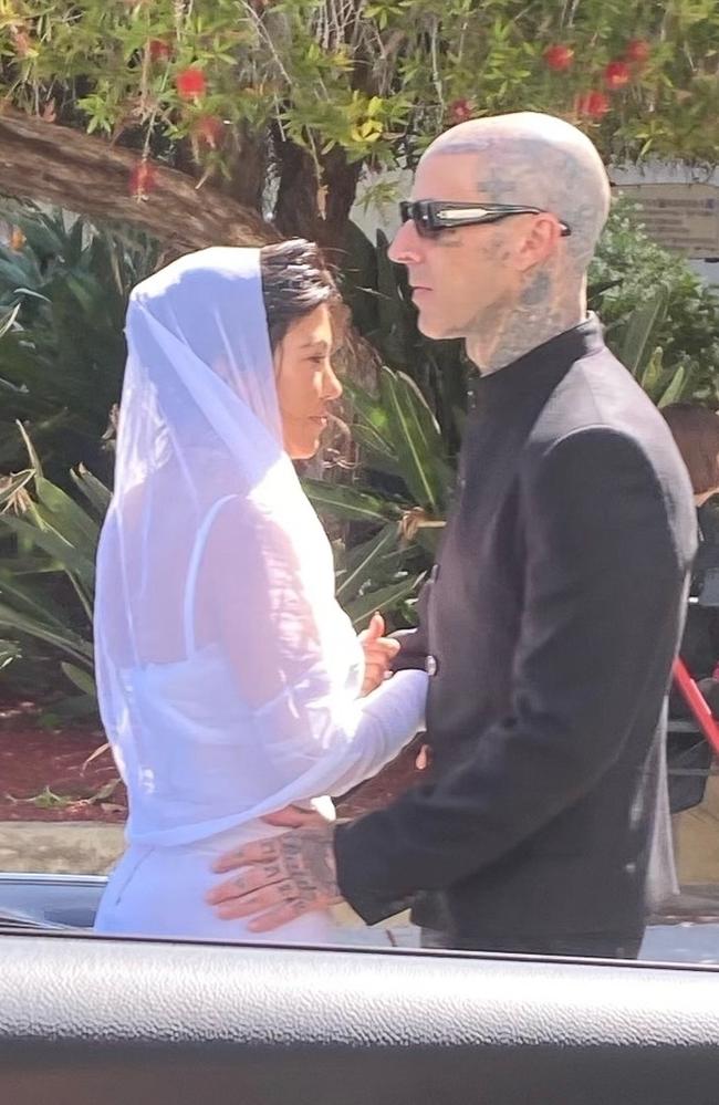 Kourtney Kardashian has tied the knot with Travis Barker. Picture: BACKGRID