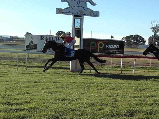 Jockey Matthew Gray won the Class 1 Handicap (1100m) on the Fred Adams-trained Rainbow Spirit.