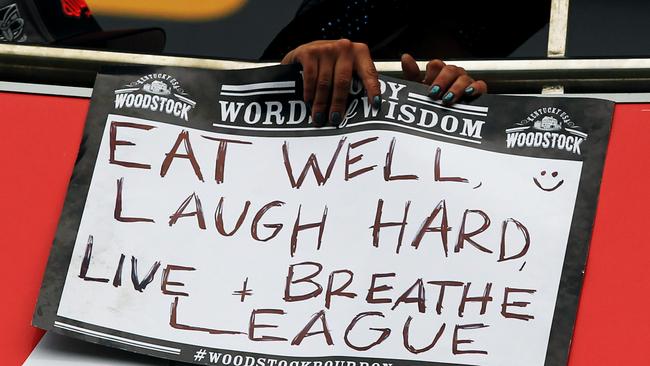 A sign during the NRL Auckland Nines at Eden Park. Officials are confident Origin at the ground would be a sellout. Picture: Mark Evans